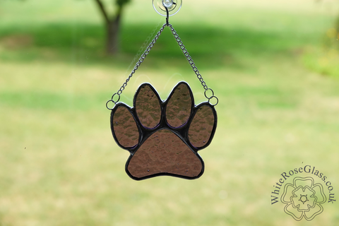 Pawprint,-,Large,Purple,Suncatcher, Gift, Home Decoration, Pawprint