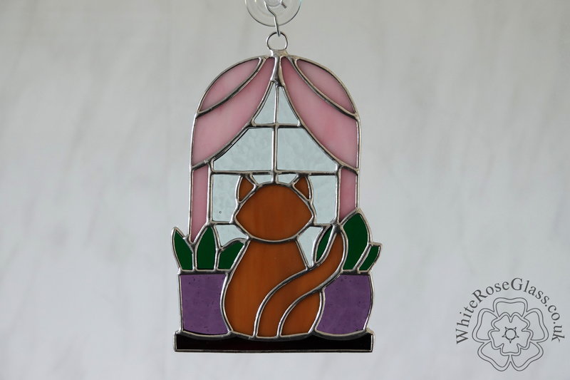 Ginger Cat Sitting at the Window Suncatcher - product image  