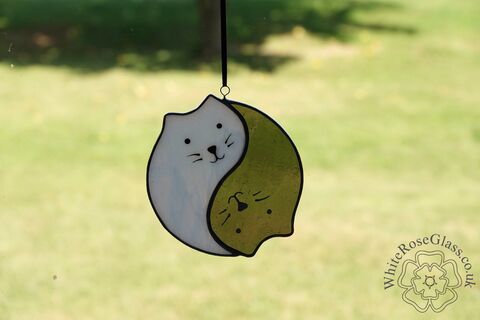 Yin,Yang,Cat,Large, Yin Yang, Suncatcher, Gift, Home Decoration