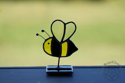 Bee,Small,Bumble,(Antenna),Freestanding,Suncatcher, Gift, Home Decoration, Bee