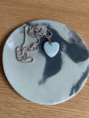 Heart,necklace,Sterling silver necklace, heart necklace