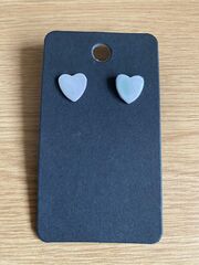 Heart,stud,earrings,Sterling silver, heart, earring, studs