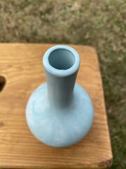 Light green and white marble Bud Vase unglazed - product images 2 of 2