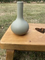 Unglazed,Green,Bud,Vase,Bud Vase, ceramic, porcelain, handmade