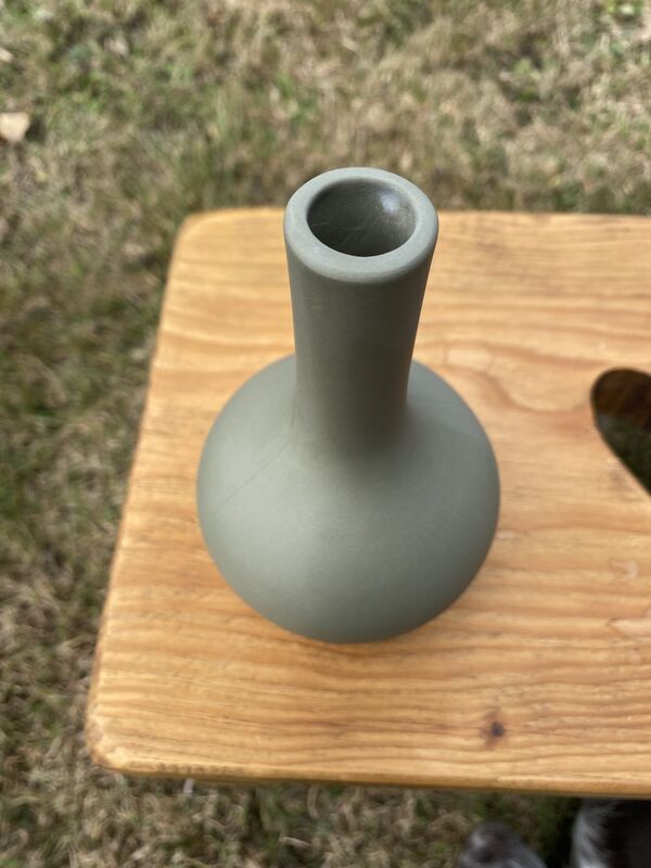 Unglazed Green Bud Vase - product image