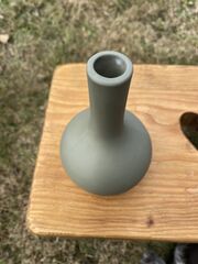 Unglazed Green Bud Vase - product images 2 of 2