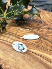 Red,Berry,Earrings,earrings, handmade, porcelain