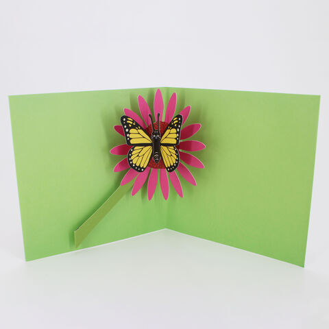 2toTango,-,Butterflies:,Butterfly,On,Flower,Pop Ups, Pop up greeting card, Pop up, 2toTango, butterfly, flower