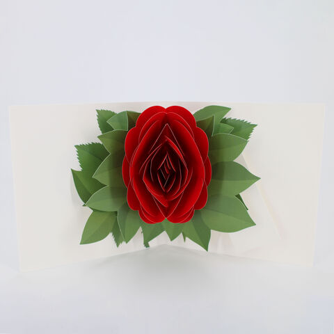 2toTango,-,Simply,A,Rose:,Bright,Red,Pop Ups, Pop up greeting card, Pop up, 2toTango, flower, rose, bright, red