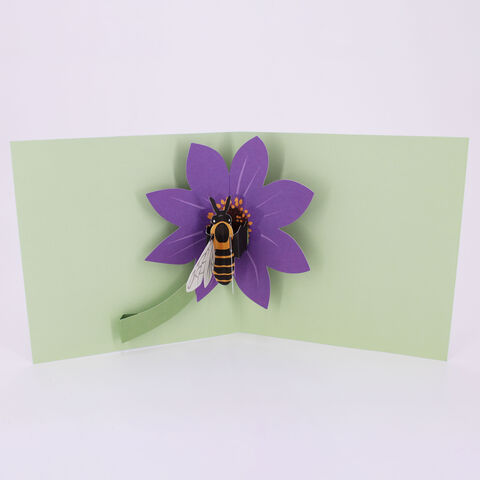 2toTango,-,Bee,On,Flower,Pop Ups, Pop up greeting card, Pop up, 2toTango, Bee, Flower