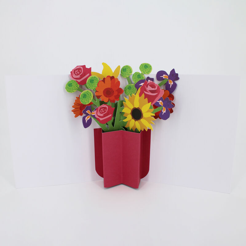 2toTango - Bouquet:  Iris Rose & Gerbera Red Vase - product images  of 