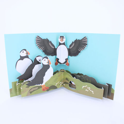 2toTango,-,New,Birds:,Puffins,Pop Ups, Pop up greeting card, Pop up, 2toTango, Birds, Puffins
