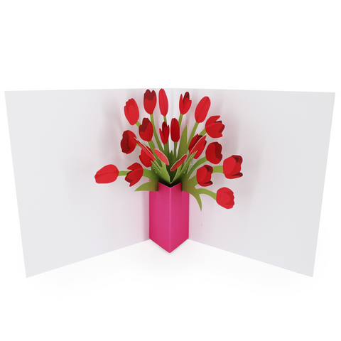 2toTango,-,Flower,Vases,:,Tulips,Pop Ups, Pop up greeting card, Pop up, 2toTango, flower, vase, tulips