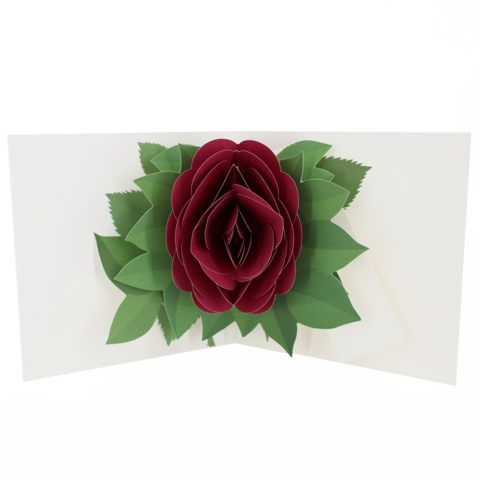 2toTango,-,Simply,A,Rose:,Dark,Red,Pop Ups, Pop up greeting card, Pop up, 2toTango, flower, rose, dark, red