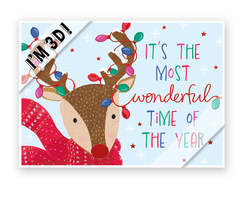 Second Nature 3D Cards (Paper Celebrations) - Rudolph - product images  of 