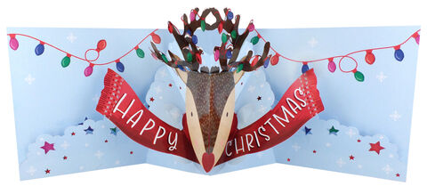 Second,Nature,3D,Cards,(Paper,Celebrations),-,Rudolph,Second Nature, Greeting Cards, 3D, Pop up, Paper Engineering, Paper Celebrations, Christmas, Reindeer, Rudolph