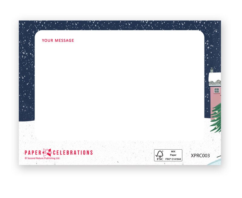 Second Nature 3D Cards (Paper Celebrations) - Santa Flying Over Village - product images  of 