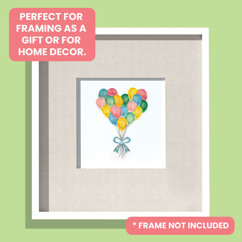 Quilling Card - Colourful Heart Balloons - product images  of 