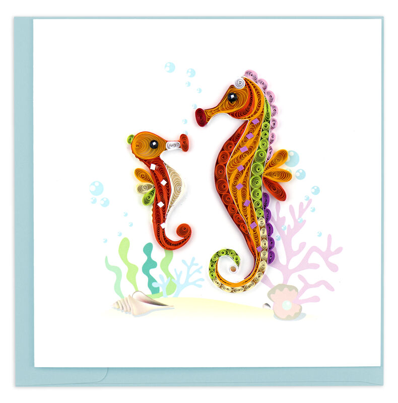 Quilling Card - Sea Horses Ocean - product images  of 