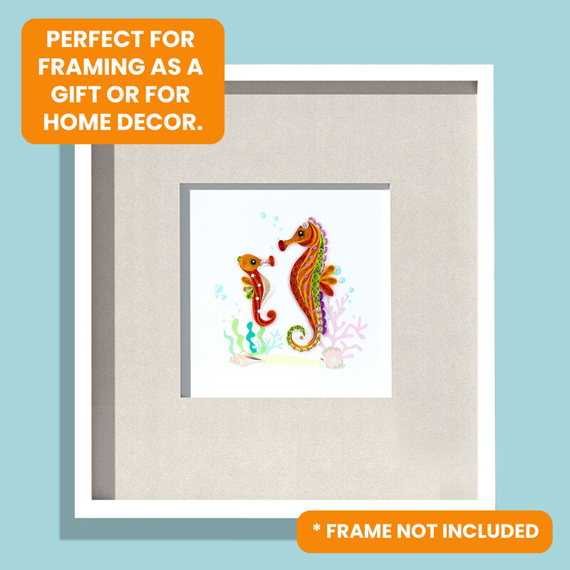 Quilling Card - Sea Horses Ocean - product images  of 