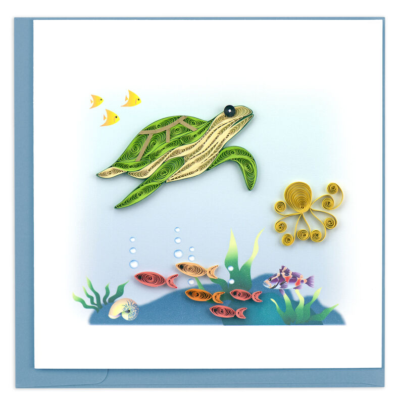 Quilling Card - Green Sea Turtle Sea Safari Adventure - product images  of 