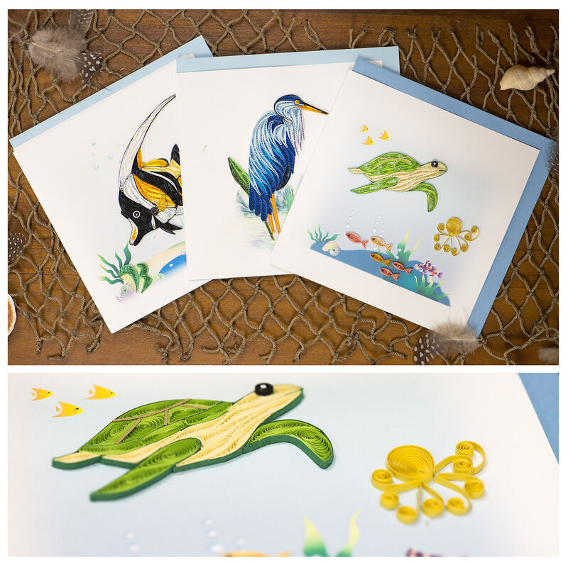 Quilling Card - Green Sea Turtle Sea Safari Adventure - product images  of 