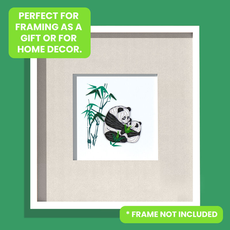 Quilling Card - Two Pandas With Bamboo - product images  of 