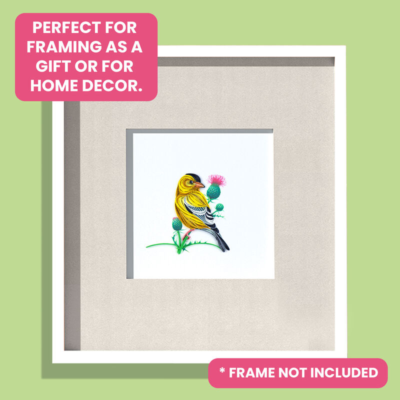Quilling Card - American Goldfinch Bird On Thistle - product images  of 