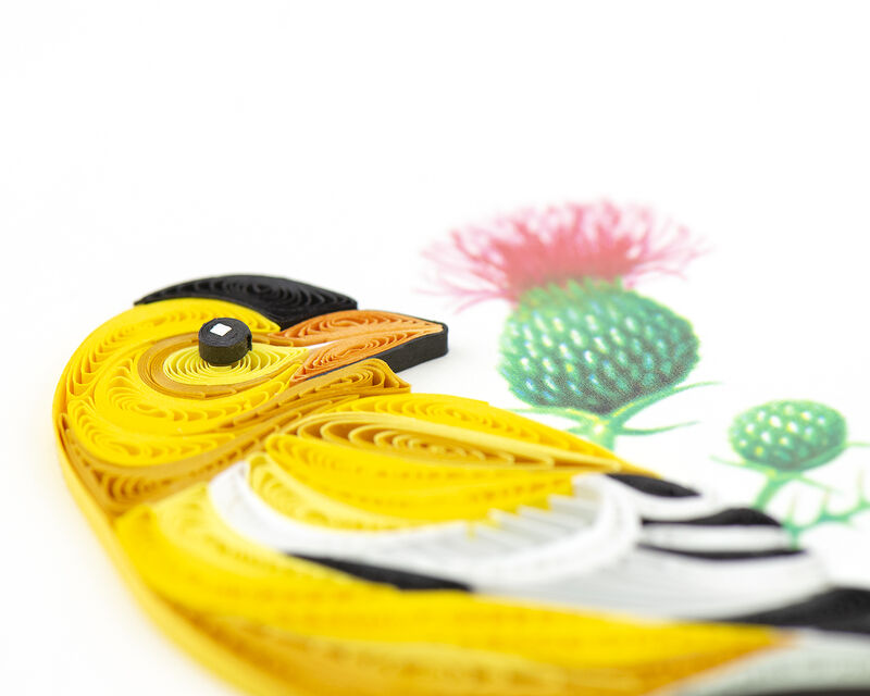 Quilling Card - American Goldfinch Bird On Thistle - product images  of 
