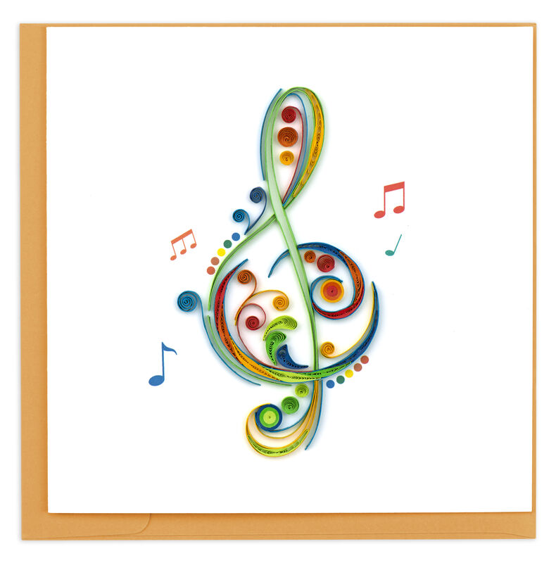 Quilling Card - Treble Clef Musical Note - product images  of 