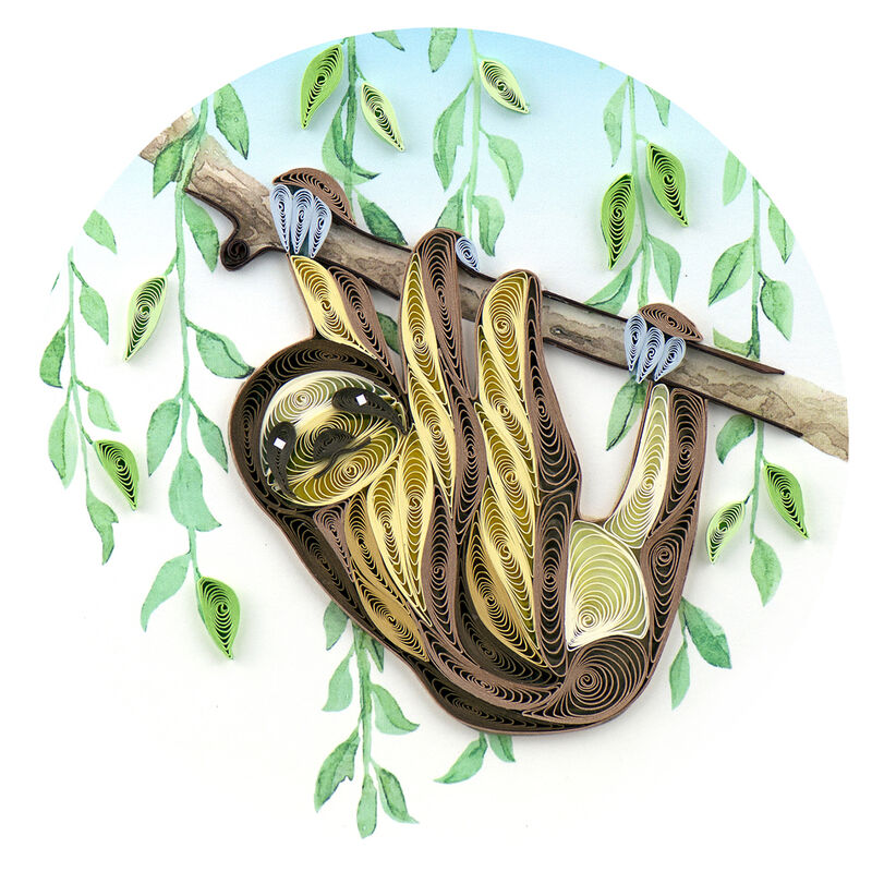 Quilling Card - Sloth On A Branch - product images  of 
