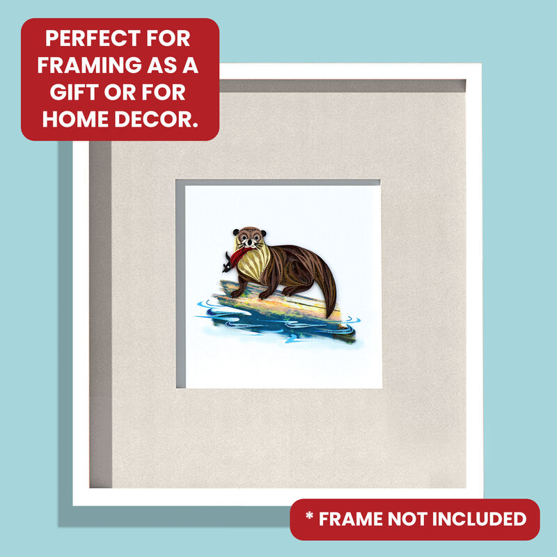 Quilling Card - Brown Otter Fisherman's Friend - product images  of 