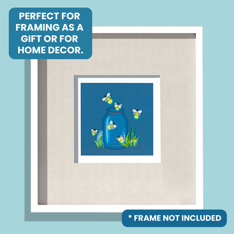 Quilling Card - Fireflies Escaping A Jar - product images  of 