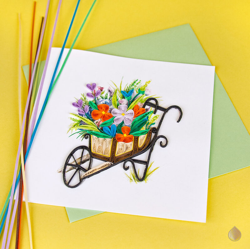 Quilling Card - Wheelbarrow Flowers - product images  of 