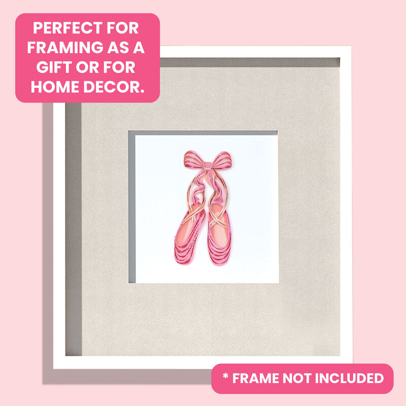Quilling Card - Pink Ballet Shoes - product images  of 