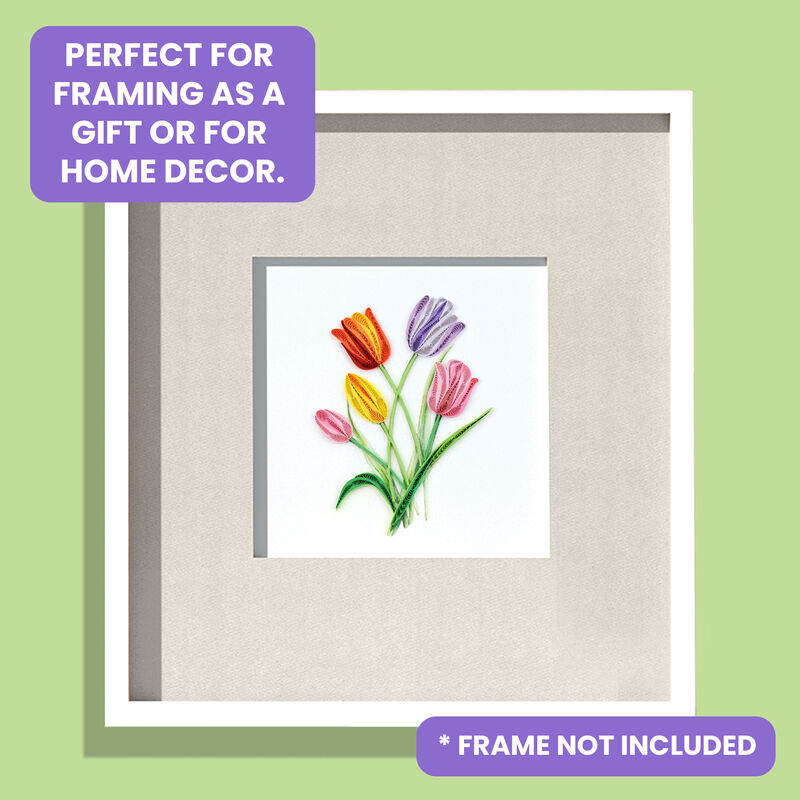 Quilling Card - Colourful Bunch Of Tulips - product images  of 