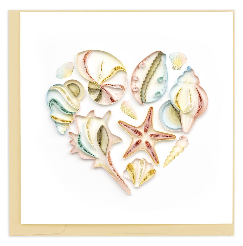 Quilling Card - Heart Shaped Sea Shells - product images  of 