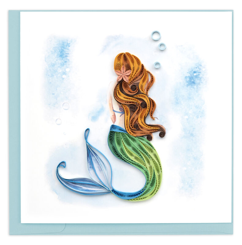 Quilling Card - Magical Mermaid Princess Swimming - product images  of 