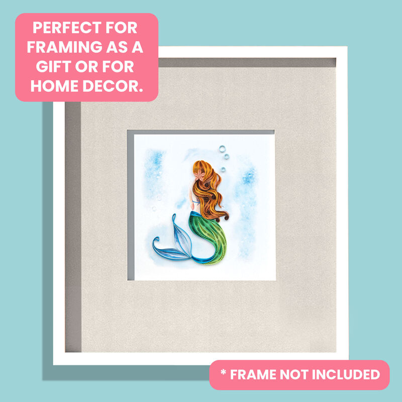 Quilling Card - Magical Mermaid Princess Swimming - product images  of 