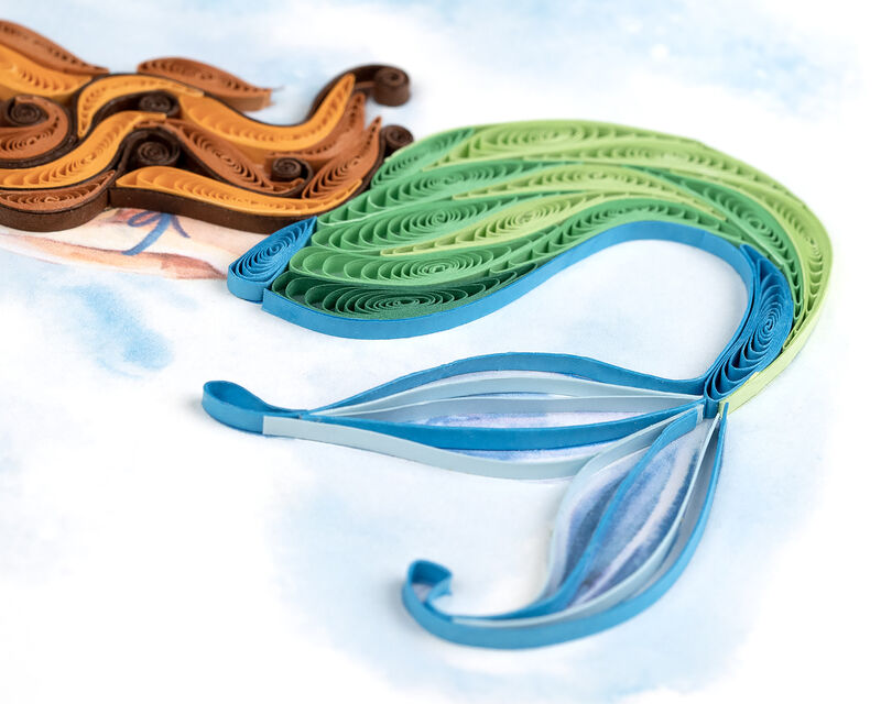 Quilling Card - Magical Mermaid Princess Swimming - product images  of 