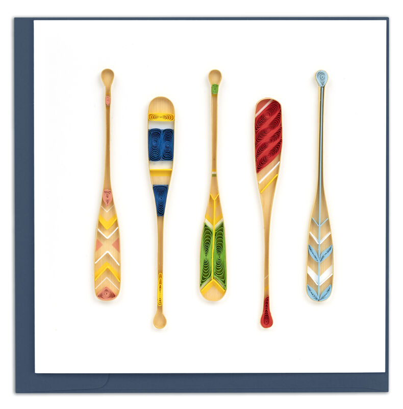 Quilling Card - Painted Canoe Paddles - product images  of 