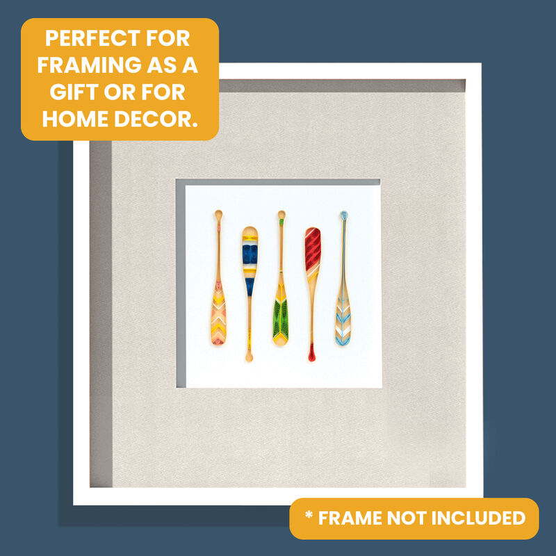 Quilling Card - Painted Canoe Paddles - product images  of 