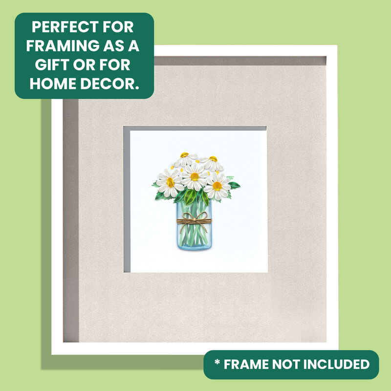 Quilling Card - Jar Of Daises - product images  of 