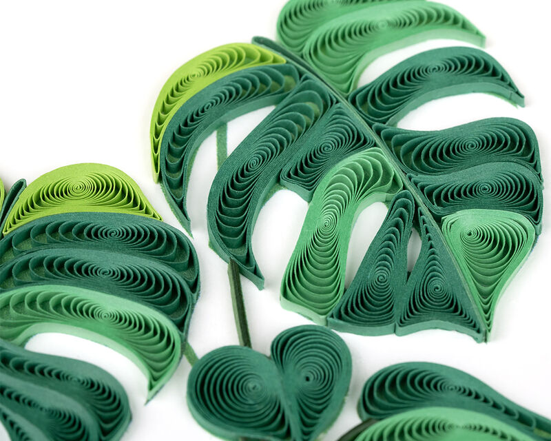 Quilling Card - Green Monstera Pot Plant - product images  of 