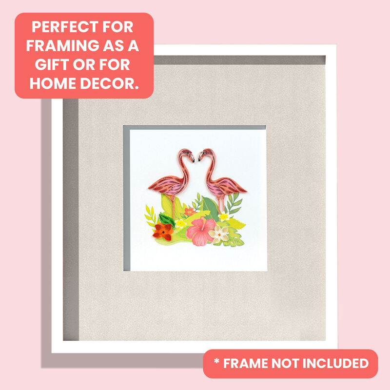 Quilling Card - Pair Of Pink Flamingos - product images  of 
