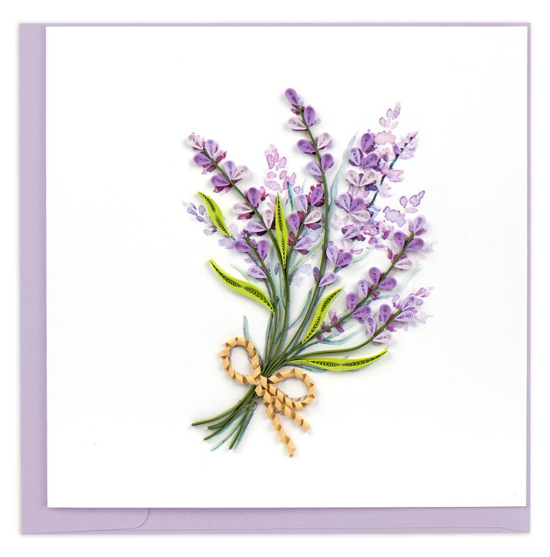 Quilling Card - Tied Lavender Bunch - product images  of 