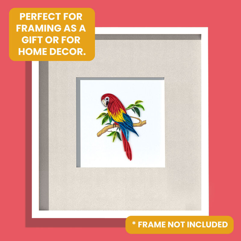 Quilling Card - Bright Parrot On Branch - product images  of 