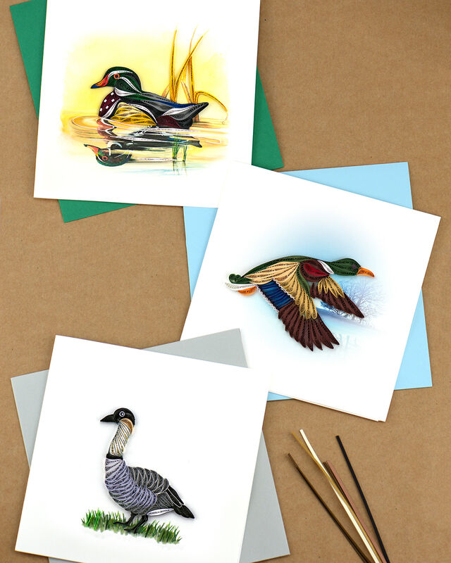 Quilling Card - Mallard Duck In Flight - product images  of 