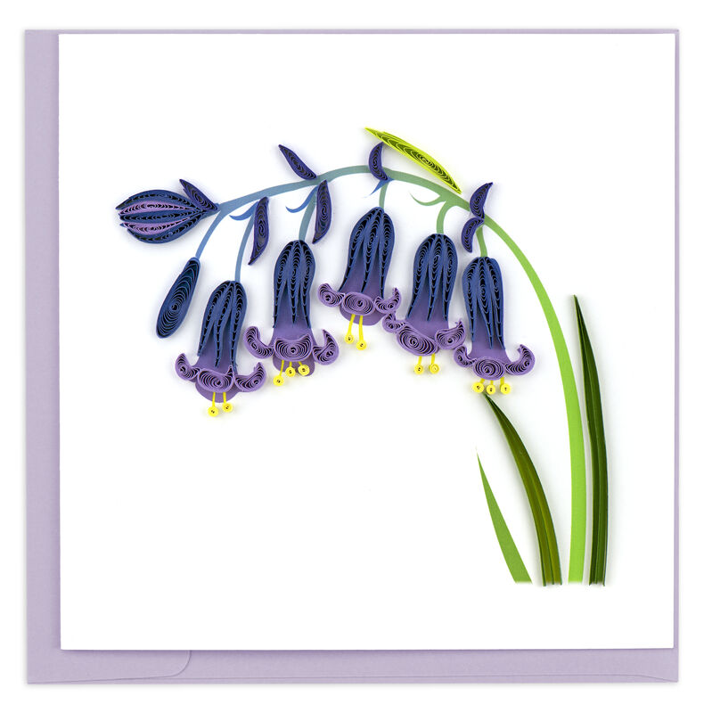 Quilling Card - Drooping Purple Bluebells - product images  of 