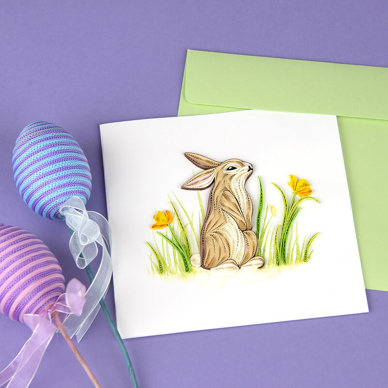 Quilling Card - Rabbit In A Meadow - product images  of 